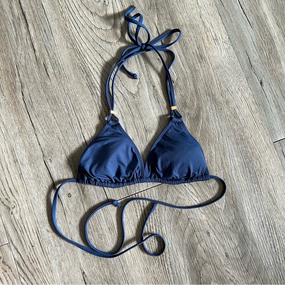 L*Space Deep Blue Halter Bikini Top - Picture 1 of 6